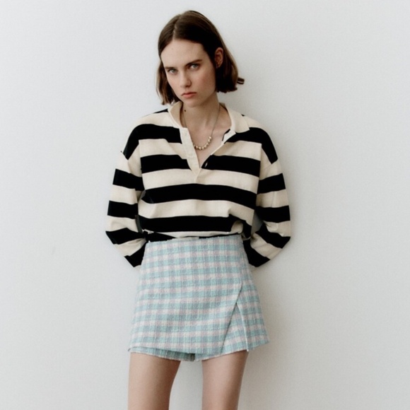 Zara textured tweed skort M New - Picture 2 of 16